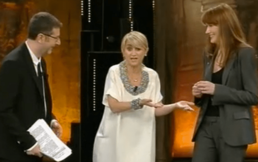 Carla Bruni a Sanremo | con Luciana Litizzetto VIDEO