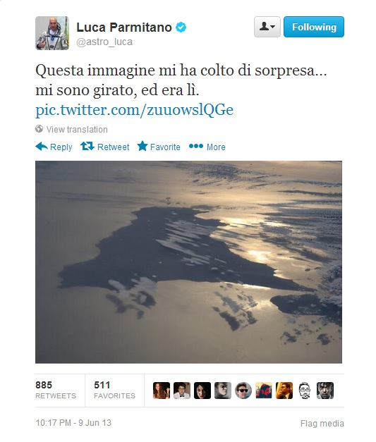 Luca Parmitano e la sua Sicilia vista dallo spazio
