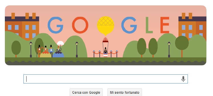 Google celebra con un doodle| il primo lancio col paracadute