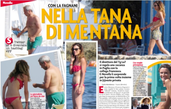 Enrico Mentana e Francesca Fagnani non si nascondono più – Foto