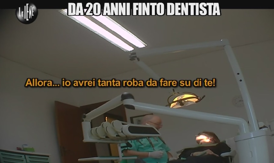 “55 anni e due denti”, a “Le Iene” il caso del finto dentista – Video