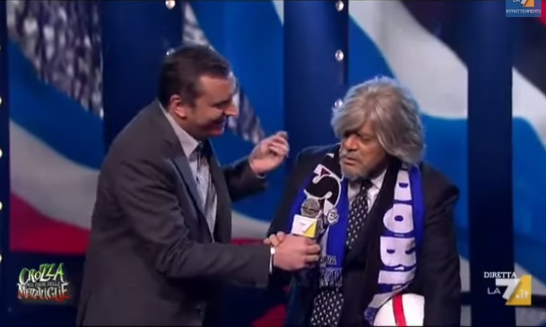 Crozza imita Massimo Ferrero: “Voglio uno stadio nel mare, già allagato”