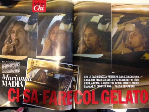 Marianna Madia lecca il gelato in auto: è bufera sulla foto di “Chi”