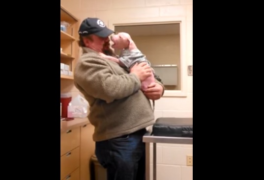 Cane riconosce l’uomo che lo ha salvato e lo ringrazia – Video