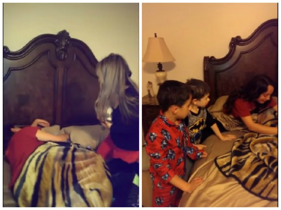 Mamma sveglia i suoi cinque figli con una sorpresa – Video