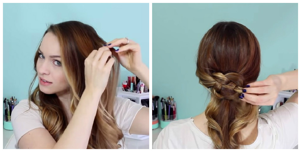 Acconciature fai-da-te, raccoglie solo due ciocche e…crea qualcosa di delizioso