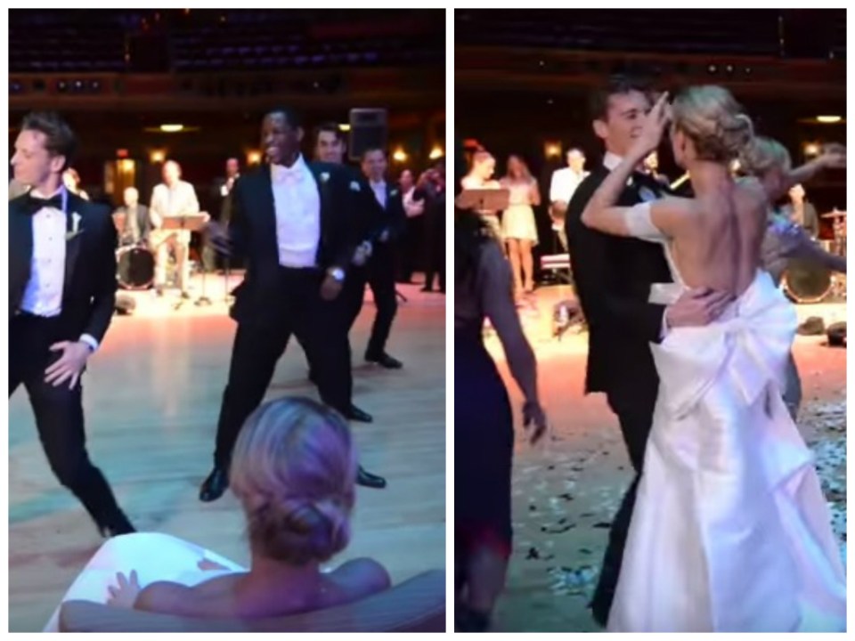 Lo sposo dà le spalle alla sposa, appena si volta accade qualcosa di sorprendente