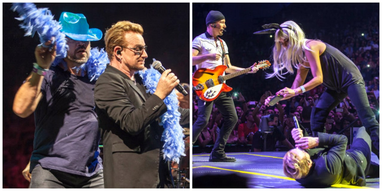 Barcellona, sul palco degli U2 salgono Penélope Cruz e Javier Bardem – Video