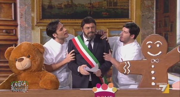 “Marino e la Giunta immaginaria”, la gag di Crozza sull’ex sindaco di Roma