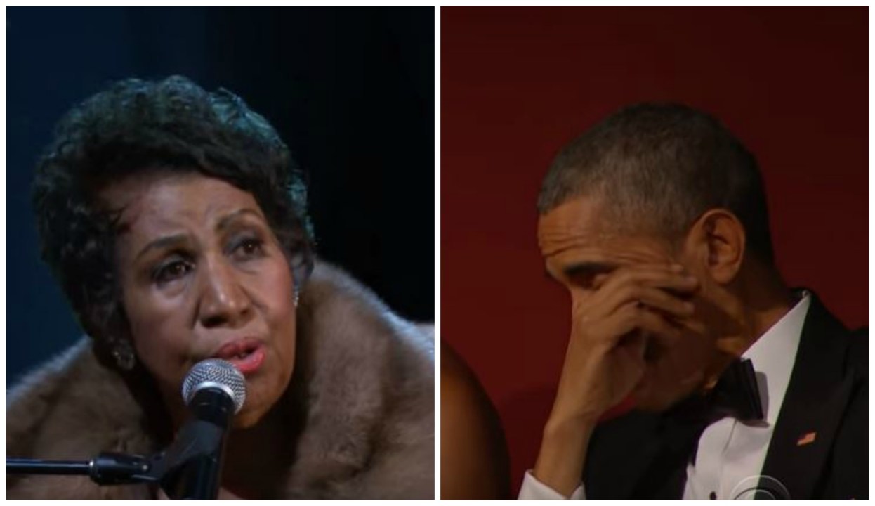 Aretha Franklin canta e Obama si commuove – Video