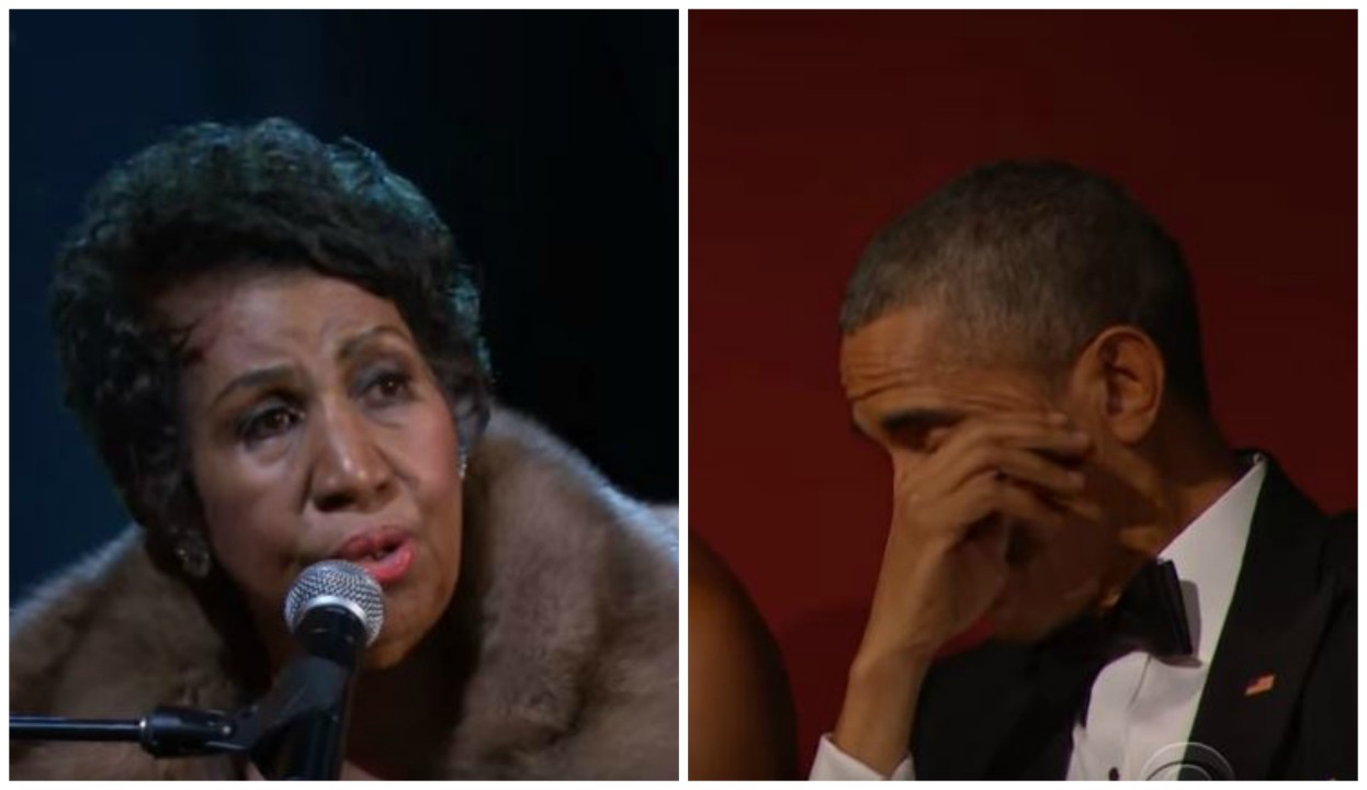 Aretha Franklin canta e Obama si commuove – Video