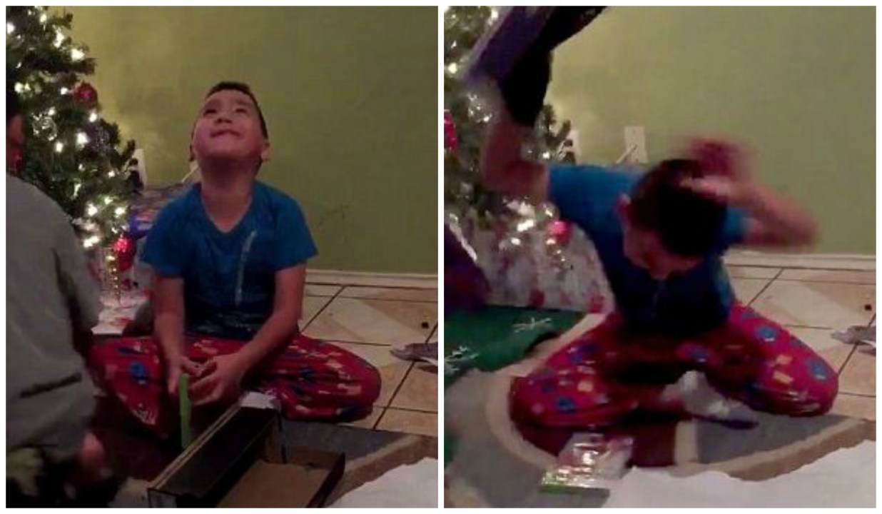 Riceve il regalo di Natale sbagliato, la sua reazione è epica