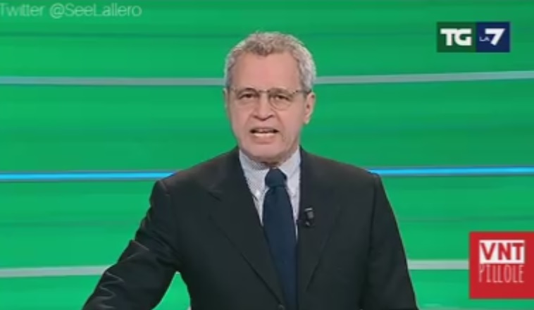Per due volte il servizio non parte, Mentana furibondo: “Mandatene uno a caso”