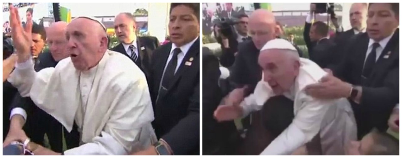 Papa Francesco strattonato dai fedeli messicani si infuria: “Non siate egoisti”