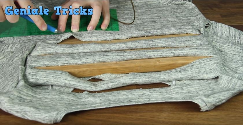 Taglia a strisce la sua maglia, il risultato finale vi lascerà senza parole