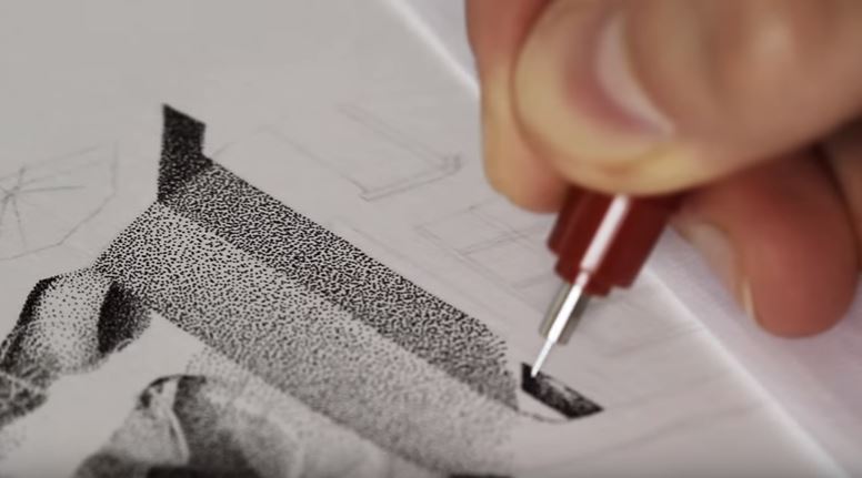 Disegna puntini su un foglio per 90 ore, il risultato è incredibile – Video