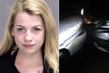 Si fa un selfie hot in auto e tampona una volante della polizia: arrestata
