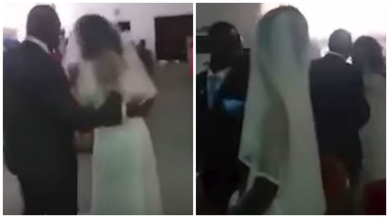 L’amante si veste da sposa e interrompe il matrimonio del partner – Video