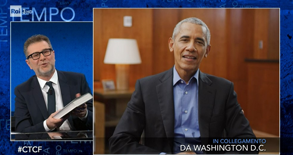 Obama per la prima volta in un tv italiana, boom d’ascolti per Fabio Fazio