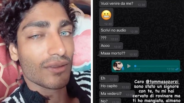 Akash pubblica i messaggi privati con Zorzi e spara a zero contro l’Isola: “Morti di fame”