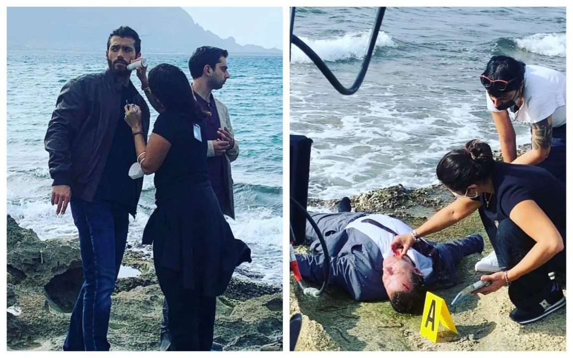 Can Yaman a Isola delle Femmine per girare alcune scene di “Viola come il mare”