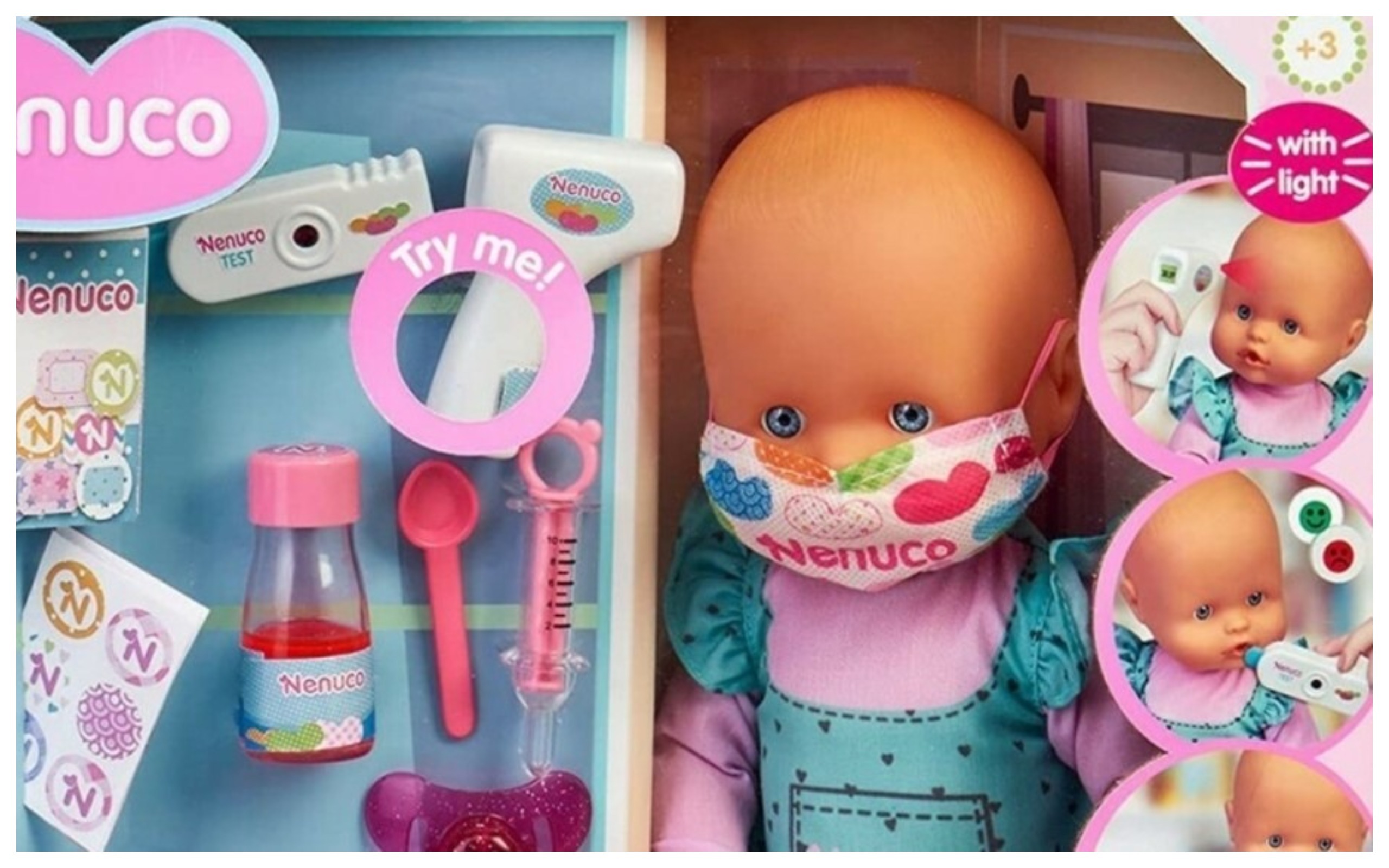Mascherina e test fai da te: arriva il bambolotto con gli accessori per scoprire se è malato