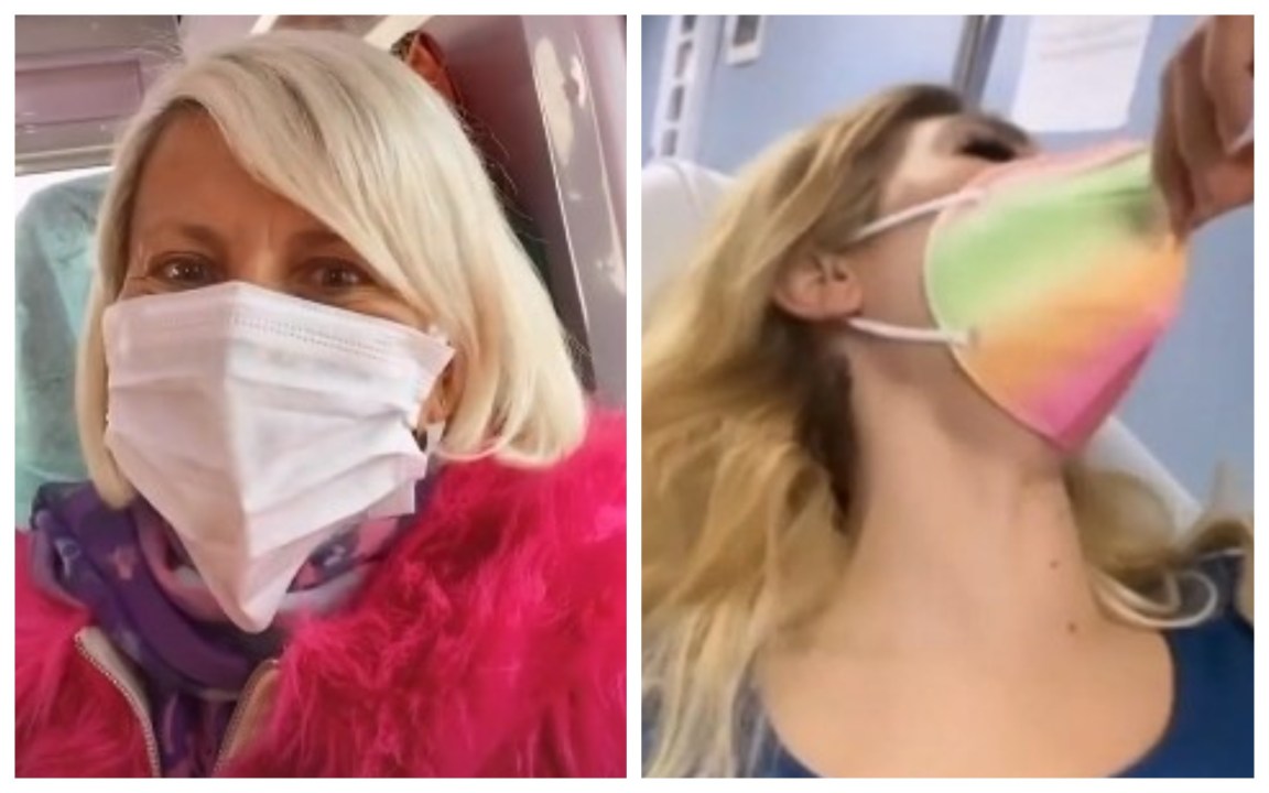 “La Pupa e il Secchione”, Paola Caruso e Antonella Elia portate via in ambulanza