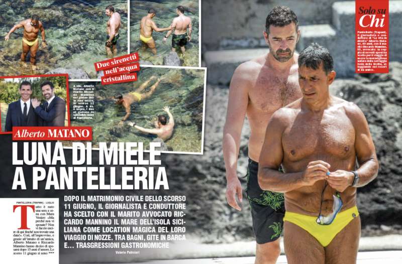 Alberto Matano e Riccardo Mannino in luna di miele a Pantelleria – Foto