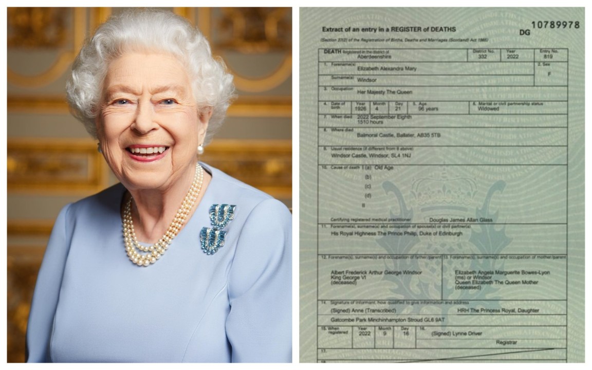 Regina Elisabetta, svelata la causa della morte: la verità arriva dal certificato di decesso