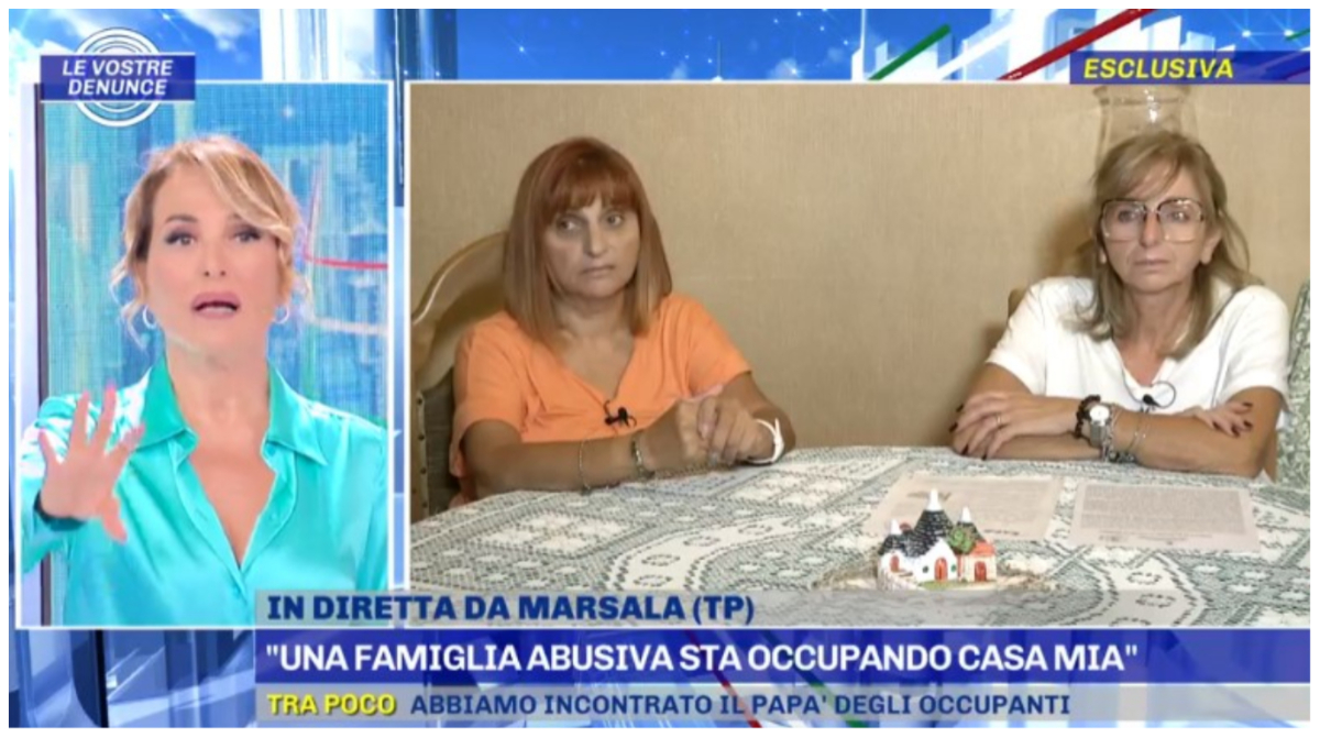 Marsalese a “Pomeriggio Cinque”: “Una famiglia vive abusivamente a casa mia”