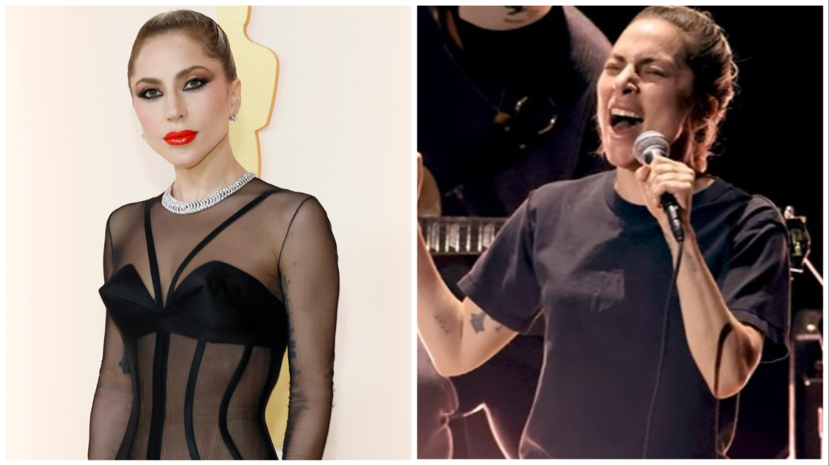 Lady Gaga, dopo il red carpet in Versace sale sul palco degli Oscar 2023 senza trucco e in jeans