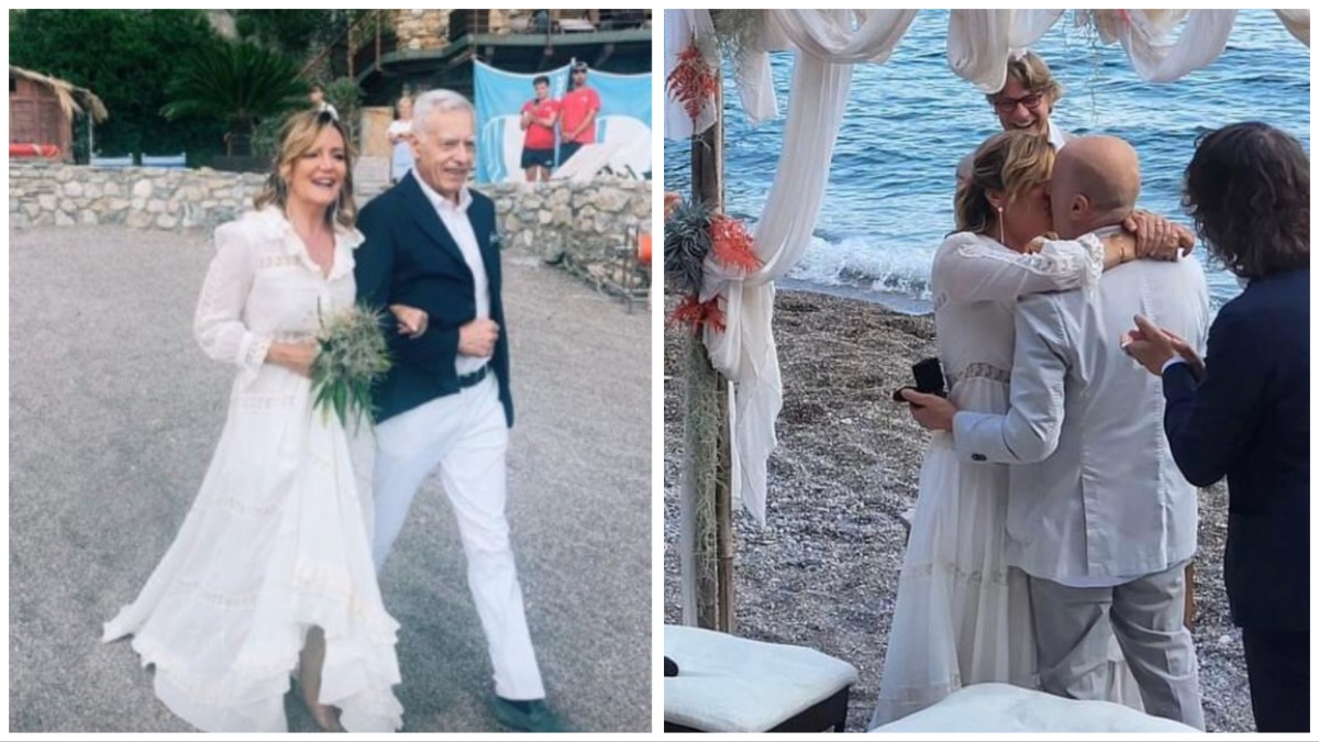 Alessandro Sallusti e Patrizia Groppelli sposi on the beach: l’officiante è Nicola Porro
