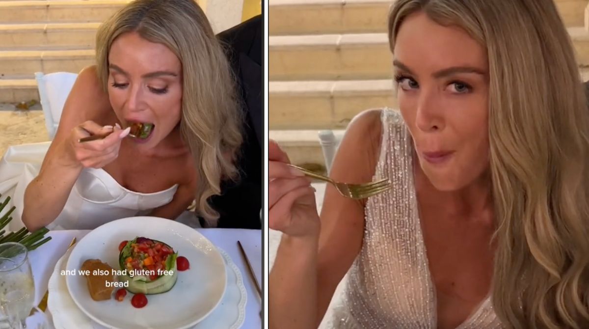 Fitness influencer si sposa: per il ricevimento solo cibo sano