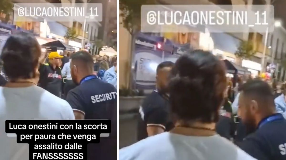 Luca Onestini accerchiato dalla sicurezza, ma nessuno lo riconosce: il video diventa virale