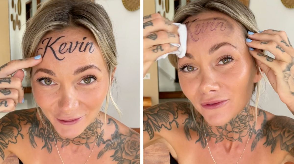 Tiktoker si tatua il nome del fidanzato in fronte, ma era tutto falso