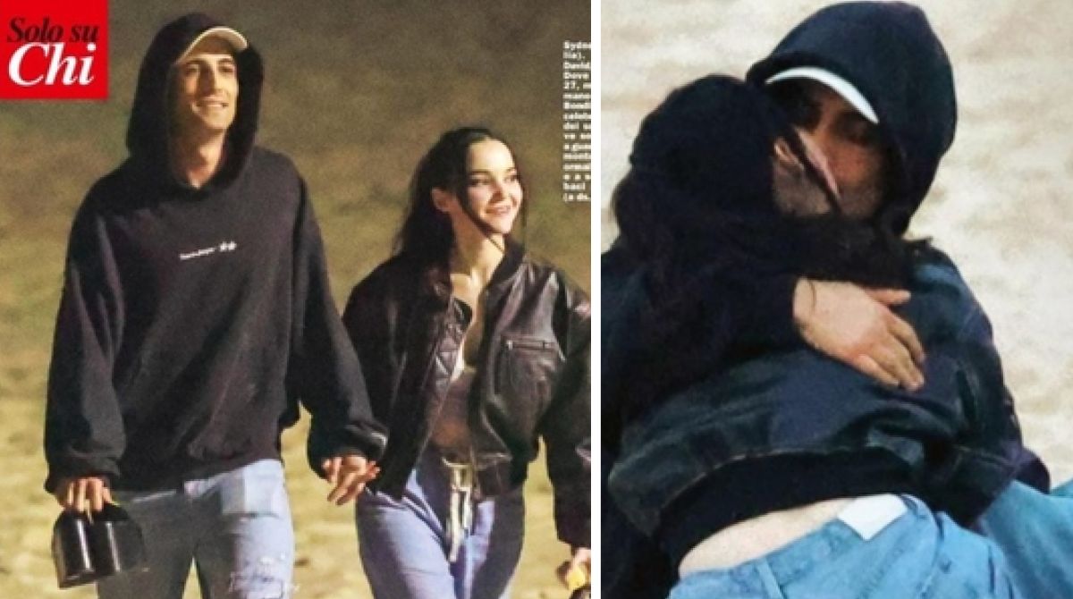 Damiano David e la nuova fidanzata si scambiano baci e tenerezze in riva al mare