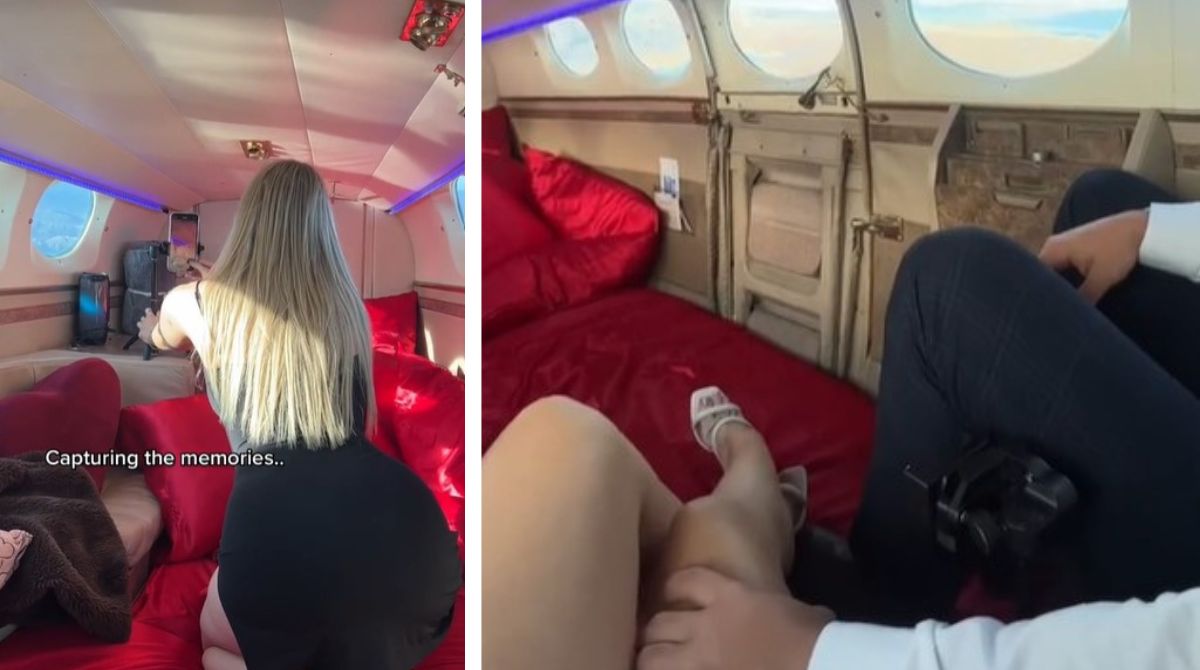 Sess0 ad alta quota, tiktoker affitta un aereo con il fidanzato: ecco quanto costa