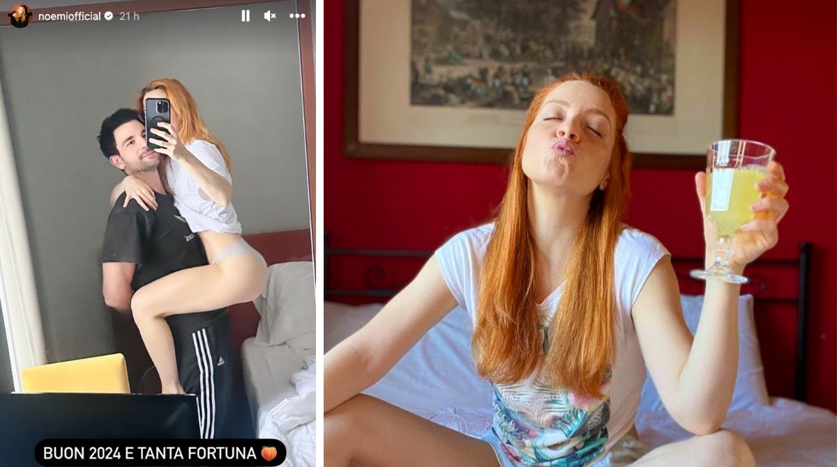 Noemi e la rarissima foto h0t con il marito per gli auguri di buon anno