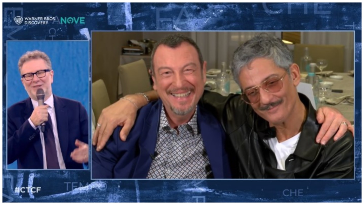 Amadeus e Fiorello da Fazio: “É l’ultimo Sanremo, dopo apriremo una pagina OnlyFans”