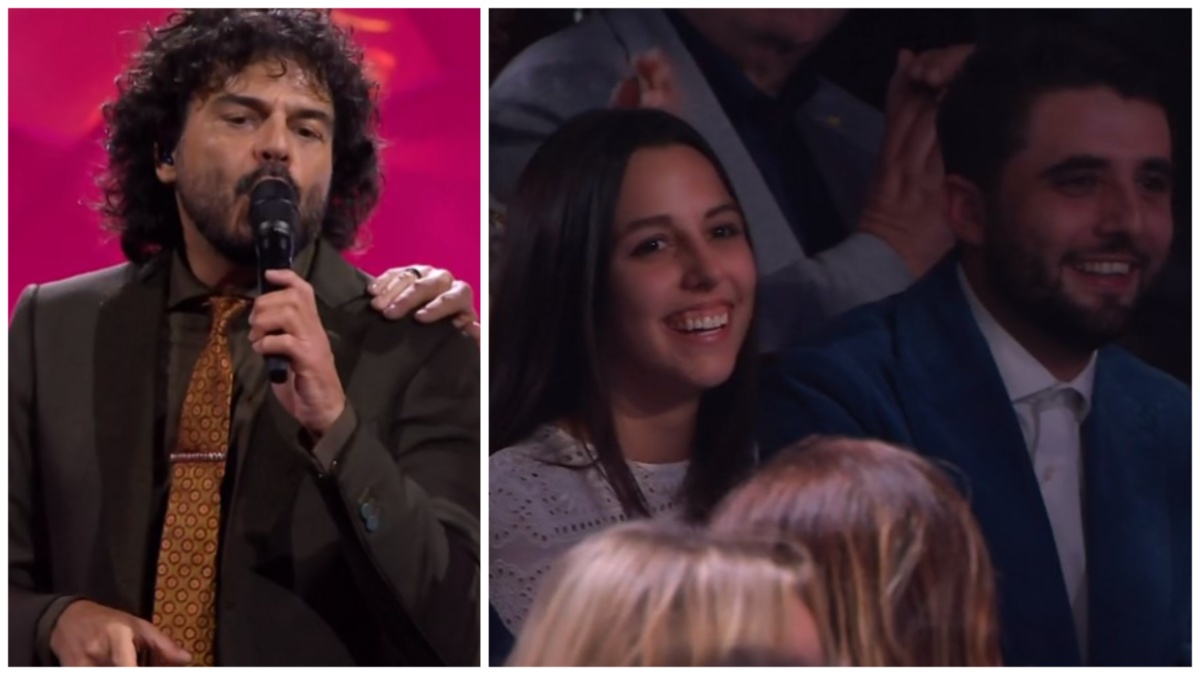 Jolanda all’Ariston con il fidanzato, Francesco Renga scende in platea e “avvisa” il genero