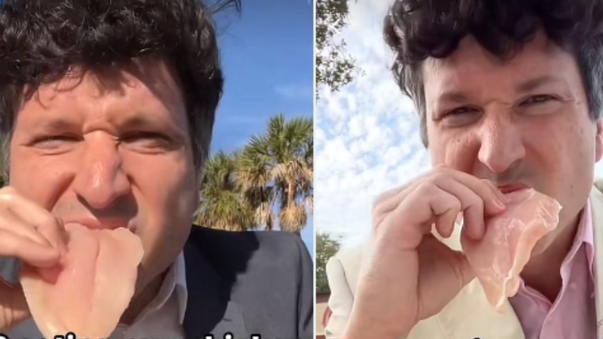 Influencer mangia pollo e uova crudi: “Lo faccio finché non mi ricoverano”