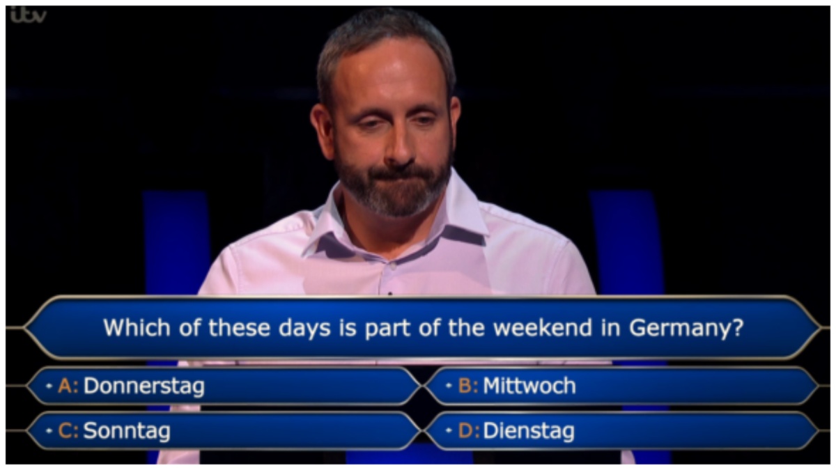 Concorrente di “Chi vuol essere milionario?” chiama la moglie ma risponde un uomo