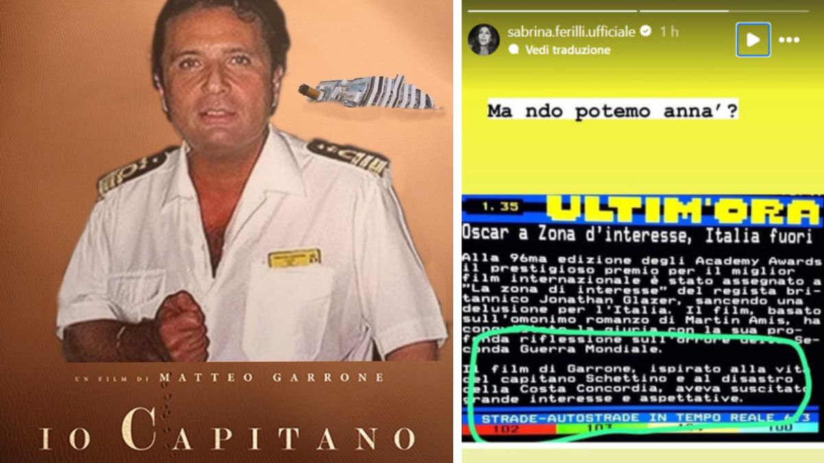 “Io Capitano è un film su Schettino”, la gaffe di Televideo e il commento di Sabrina Ferilli