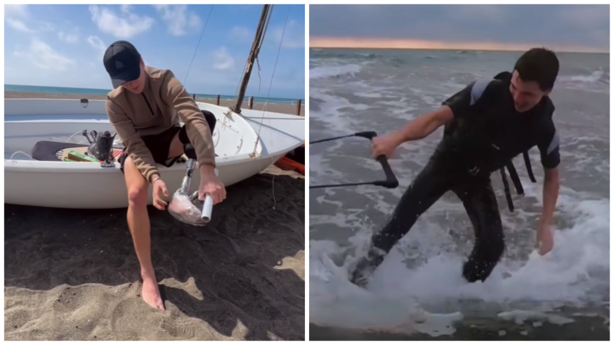 Matteo Mariotti torna in acqua a tre mesi dall’attacco dello squalo e dall’amputazione