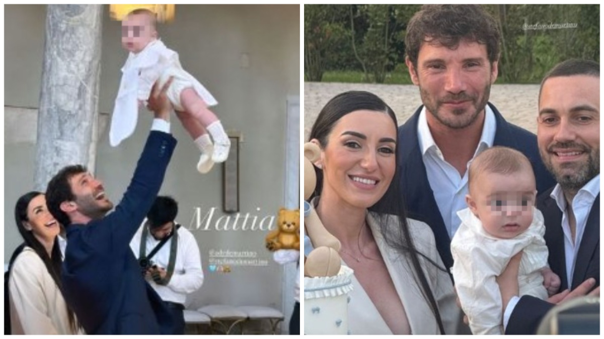 Stefano De Martino padrino al battesimo del nipotino Mattia: l’album social