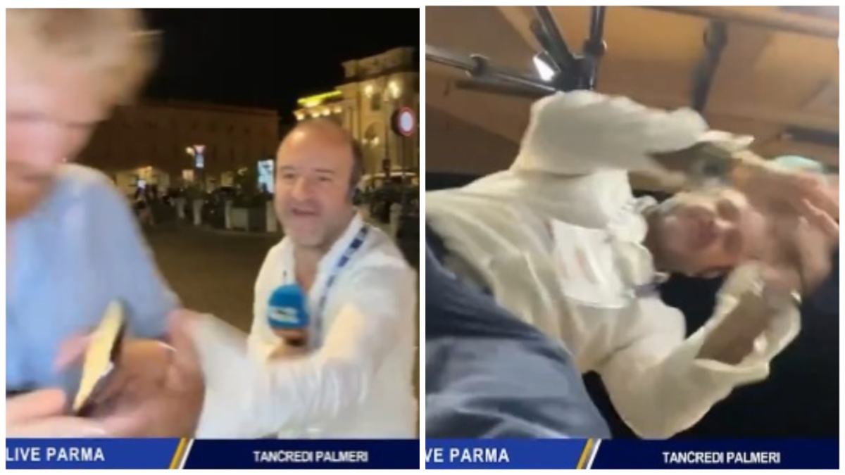 Sportitalia, Tancredi Palmeri “aggredito” in diretta – Video