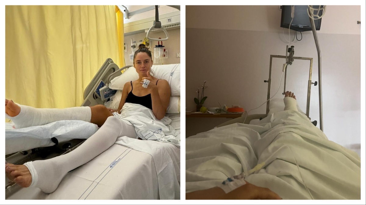 Matilde Gioli in ospedale, gamba ingessata e calza antitrombo: “Starò a riposo per un po’”